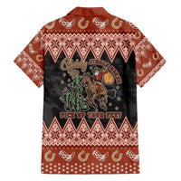 Howdy Christmas Cowboy Santa Family Matching Summer Maxi Dress and Hawaiian Shirt Giddy Up Jingle Horse Pick Up Your Feet - Wonder Print Shop
