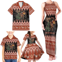 Howdy Christmas Cowboy Santa Family Matching Tank Maxi Dress and Hawaiian Shirt Giddy Up Jingle Horse Pick Up Your Feet - Wonder Print Shop