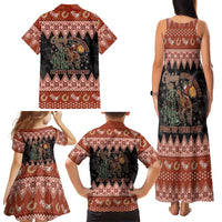 Howdy Christmas Cowboy Santa Family Matching Tank Maxi Dress and Hawaiian Shirt Giddy Up Jingle Horse Pick Up Your Feet - Wonder Print Shop