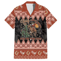 Howdy Christmas Cowboy Santa Hawaiian Shirt Giddy Up Jingle Horse Pick Up Your Feet - Wonder Print Shop