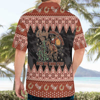Howdy Christmas Cowboy Santa Hawaiian Shirt Giddy Up Jingle Horse Pick Up Your Feet - Wonder Print Shop