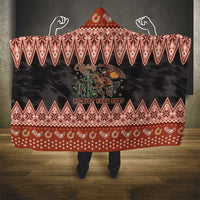 Howdy Christmas Cowboy Santa Hooded Blanket Giddy Up Jingle Horse Pick Up Your Feet - Wonder Print Shop