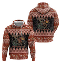 Howdy Christmas Cowboy Santa Hoodie Giddy Up Jingle Horse Pick Up Your Feet - Wonder Print Shop