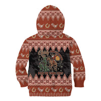 Howdy Christmas Cowboy Santa Kid Hoodie Giddy Up Jingle Horse Pick Up Your Feet - Wonder Print Shop