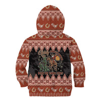 Howdy Christmas Cowboy Santa Kid Hoodie Giddy Up Jingle Horse Pick Up Your Feet - Wonder Print Shop