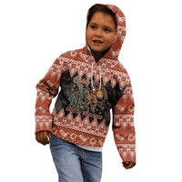 Howdy Christmas Cowboy Santa Kid Hoodie Giddy Up Jingle Horse Pick Up Your Feet - Wonder Print Shop
