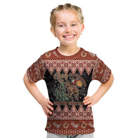 Howdy Christmas Cowboy Santa Kid T Shirt Giddy Up Jingle Horse Pick Up Your Feet - Wonder Print Shop