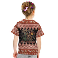 Howdy Christmas Cowboy Santa Kid T Shirt Giddy Up Jingle Horse Pick Up Your Feet - Wonder Print Shop