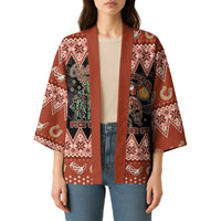 Howdy Christmas Cowboy Santa Kimono Giddy Up Jingle Horse Pick Up Your Feet - Wonder Print Shop
