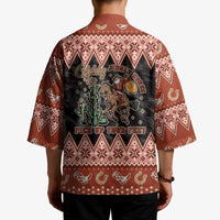 Howdy Christmas Cowboy Santa Kimono Giddy Up Jingle Horse Pick Up Your Feet - Wonder Print Shop