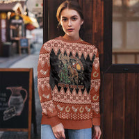 Howdy Christmas Cowboy Santa Ugly Christmas Sweater Giddy Up Jingle Horse Pick Up Your Feet - Wonder Print Shop