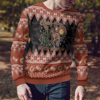 Howdy Christmas Cowboy Santa Ugly Christmas Sweater Giddy Up Jingle Horse Pick Up Your Feet - Wonder Print Shop
