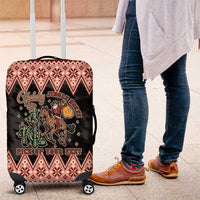 Howdy Christmas Cowboy Santa Luggage Cover Giddy Up Jingle Horse Pick Up Your Feet - Wonder Print Shop