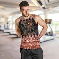 Howdy Christmas Cowboy Santa Men Tank Top Giddy Up Jingle Horse Pick Up Your Feet - Wonder Print Shop