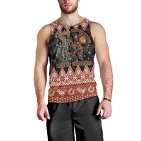 Howdy Christmas Cowboy Santa Men Tank Top Giddy Up Jingle Horse Pick Up Your Feet - Wonder Print Shop