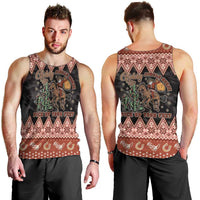 Howdy Christmas Cowboy Santa Men Tank Top Giddy Up Jingle Horse Pick Up Your Feet - Wonder Print Shop