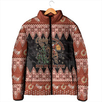 Howdy Christmas Cowboy Santa Padded Jacket Giddy Up Jingle Horse Pick Up Your Feet - Wonder Print Shop