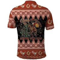 Howdy Christmas Cowboy Santa Polo Shirt Giddy Up Jingle Horse Pick Up Your Feet - Wonder Print Shop