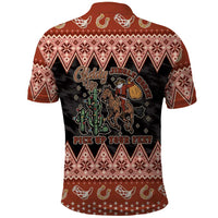 Howdy Christmas Cowboy Santa Polo Shirt Giddy Up Jingle Horse Pick Up Your Feet - Wonder Print Shop