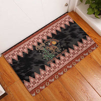 Howdy Christmas Cowboy Santa Rubber Doormat Giddy Up Jingle Horse Pick Up Your Feet - Wonder Print Shop