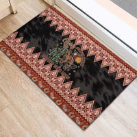 Howdy Christmas Cowboy Santa Rubber Doormat Giddy Up Jingle Horse Pick Up Your Feet - Wonder Print Shop