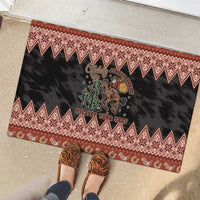 Howdy Christmas Cowboy Santa Rubber Doormat Giddy Up Jingle Horse Pick Up Your Feet - Wonder Print Shop