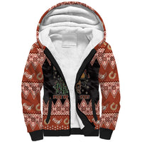 Howdy Christmas Cowboy Santa Sherpa Hoodie Giddy Up Jingle Horse Pick Up Your Feet - Wonder Print Shop