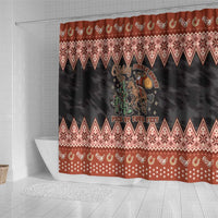 Howdy Christmas Cowboy Santa Shower Curtain Giddy Up Jingle Horse Pick Up Your Feet - Wonder Print Shop