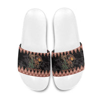 Howdy Christmas Cowboy Santa Slide Sandals Giddy Up Jingle Horse Pick Up Your Feet - Wonder Print Shop