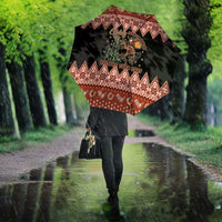 Howdy Christmas Cowboy Santa Umbrella Giddy Up Jingle Horse Pick Up Your Feet - Wonder Print Shop