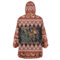 Howdy Christmas Cowboy Santa Wearable Blanket Hoodie Giddy Up Jingle Horse Pick Up Your Feet - Wonder Print Shop