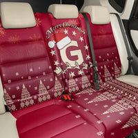 Georgia Christmas Back Car Seat Cover Santa Riding Reindeer Xmas Pattern - Wonder Print Shop