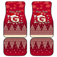 Georgia Christmas Car Mats Santa Riding Reindeer Xmas Pattern - Wonder Print Shop