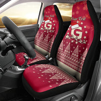 Georgia Christmas Car Seat Cover Santa Riding Reindeer Xmas Pattern - Wonder Print Shop