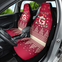 Georgia Christmas Car Seat Cover Santa Riding Reindeer Xmas Pattern - Wonder Print Shop