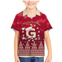Georgia Christmas Family Matching Mermaid Dress and Hawaiian Shirt Santa Riding Reindeer Xmas Pattern - Wonder Print Shop
