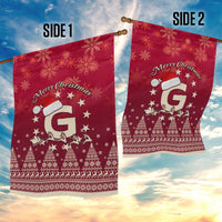 Georgia Christmas Garden Flag Santa Riding Reindeer Xmas Pattern - Wonder Print Shop