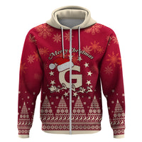 Georgia Christmas Hoodie Santa Riding Reindeer Xmas Pattern - Wonder Print Shop