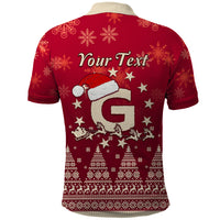 Georgia Christmas Polo Shirt Santa Riding Reindeer Xmas Pattern - Wonder Print Shop