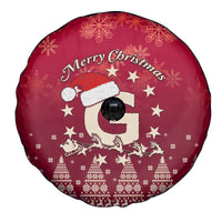 Georgia Christmas Spare Tire Cover Santa Riding Reindeer Xmas Pattern - Wonder Print Shop