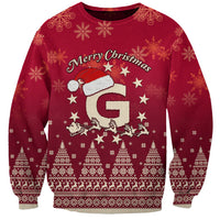 Georgia Christmas Sweatshirt Santa Riding Reindeer Xmas Pattern - Wonder Print Shop