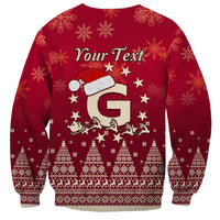 Georgia Christmas Sweatshirt Santa Riding Reindeer Xmas Pattern - Wonder Print Shop