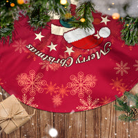 Georgia Christmas Tree Skirt Santa Riding Reindeer Xmas Pattern - Wonder Print Shop