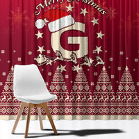 Georgia Christmas Window Curtain Santa Riding Reindeer Xmas Pattern - Wonder Print Shop