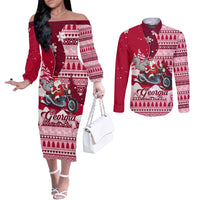georgia-christmas-couples-matching-off-the-shoulder-long-sleeve-dress-and-long-sleeve-button-shirt-santa-claus-riding-motorcycle-with-gray-squirrel
