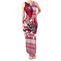 Georgia Christmas Family Matching Tank Maxi Dress and Hawaiian Shirt Santa Claus Riding Motorcycle With Gray Squirrel - Wonder Print Shop