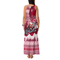 Georgia Christmas Family Matching Tank Maxi Dress and Hawaiian Shirt Santa Claus Riding Motorcycle With Gray Squirrel - Wonder Print Shop