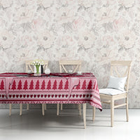 Georgia Christmas Tablecloth Santa Claus Riding Motorcycle With Gray Squirrel - Wonder Print Shop