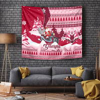 Georgia Christmas Tapestry Santa Claus Riding Motorcycle With Gray Squirrel - Wonder Print Shop