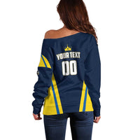 Custom Chattogram Cricket Royals Off Shoulder Sweater Passion Power Purpose - Wonder Print Shop